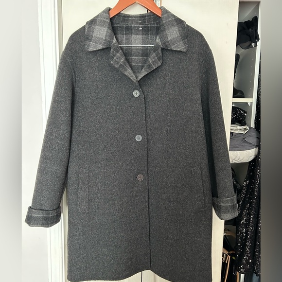 Fe Lareish wool super soft reversible cardigan/coat - Picture 2 of 5
